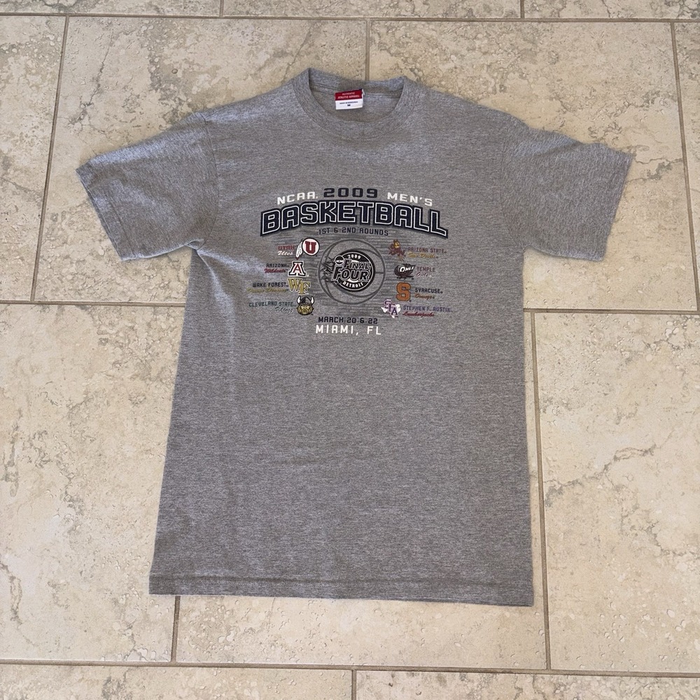 Champion Mens NCAA 2009 Final Four Elite Eight T-Shirt M Gray Grey Basketball